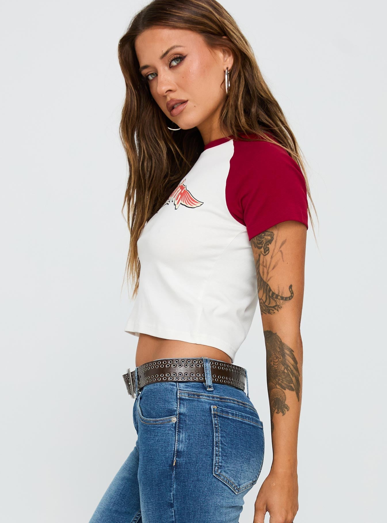Let Rock Rule Graphic Top White / Red