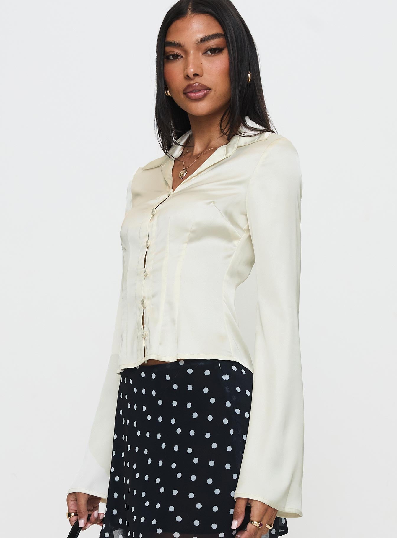 Miravella Long Sleeve Top Cream