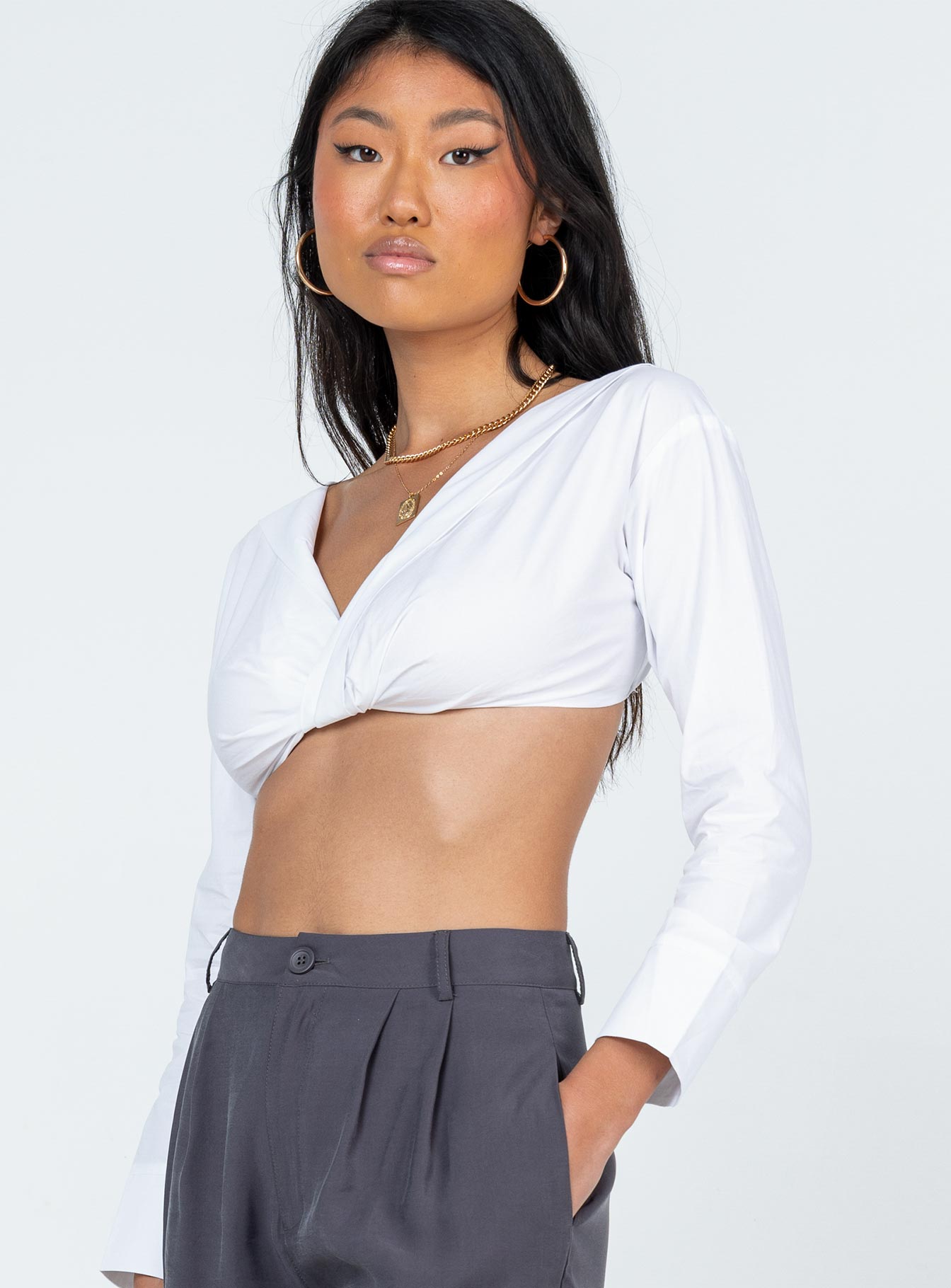 Botany Long Sleeve Top White