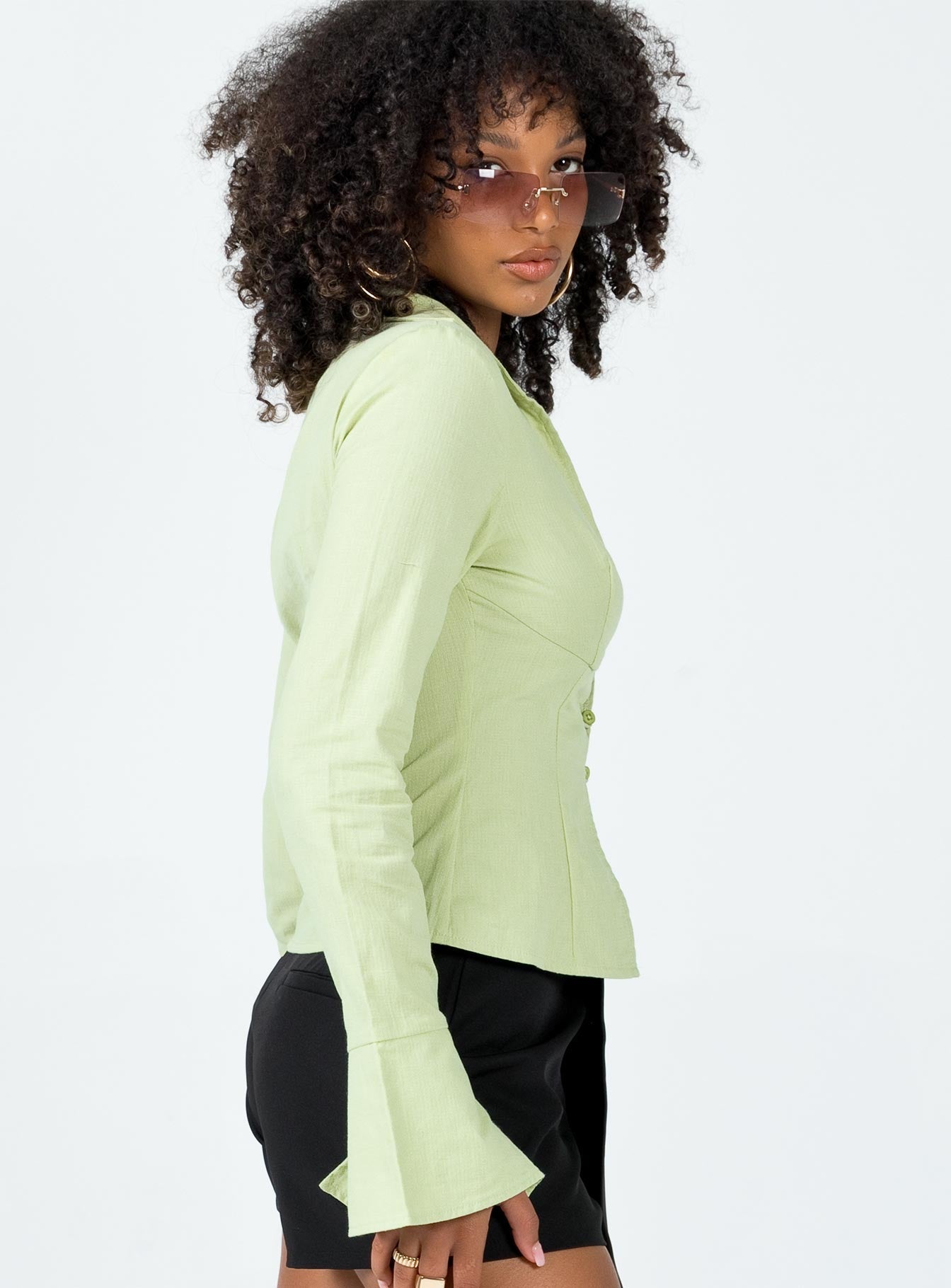 Nial Long Sleeve Top Green