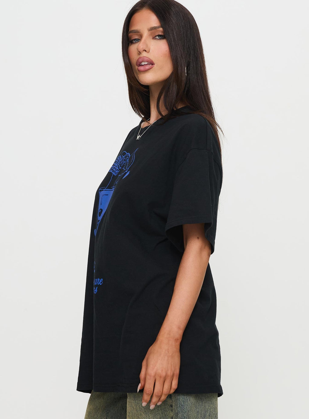 Cocktail Hour Oversized Tee Black