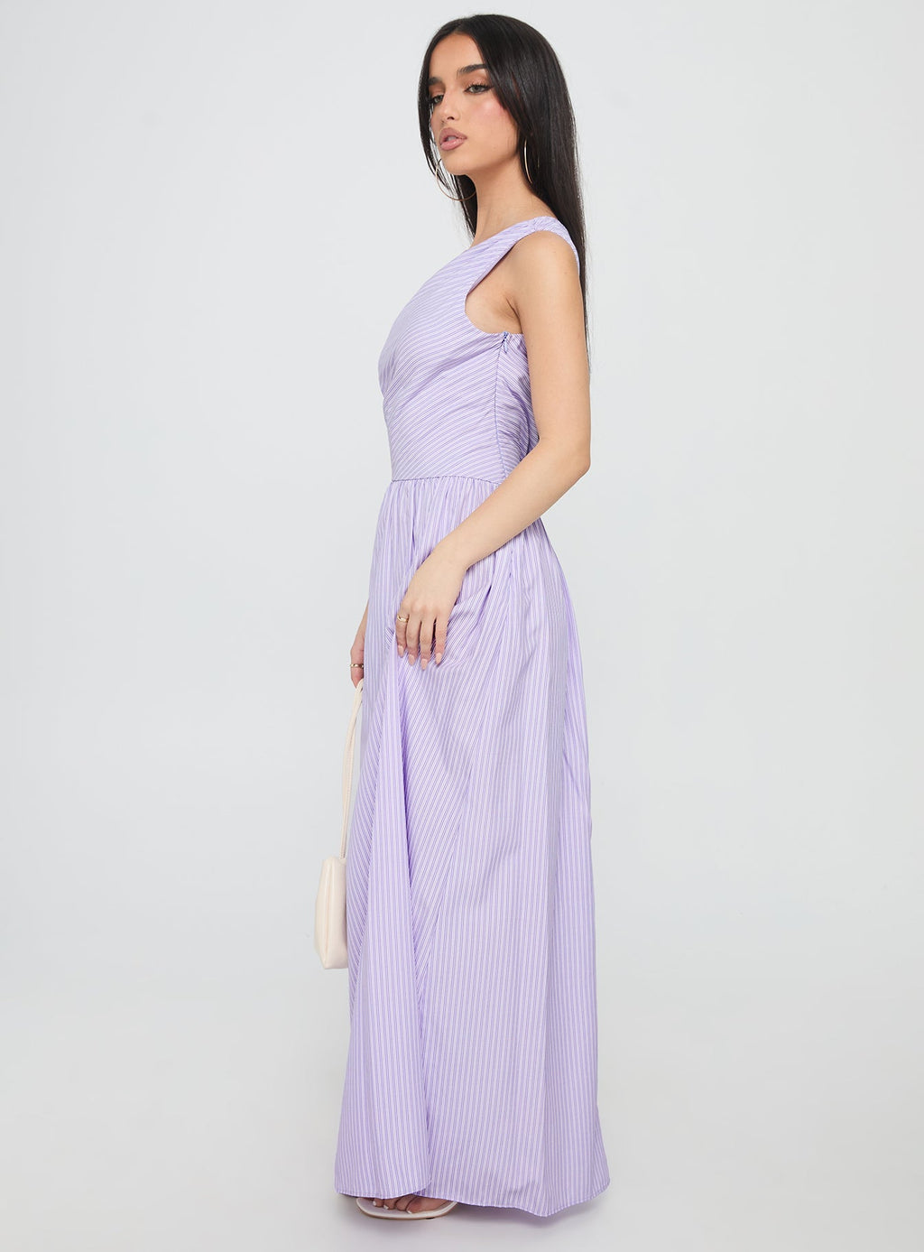 Allicia One Shoulder Maxi Dress Purple