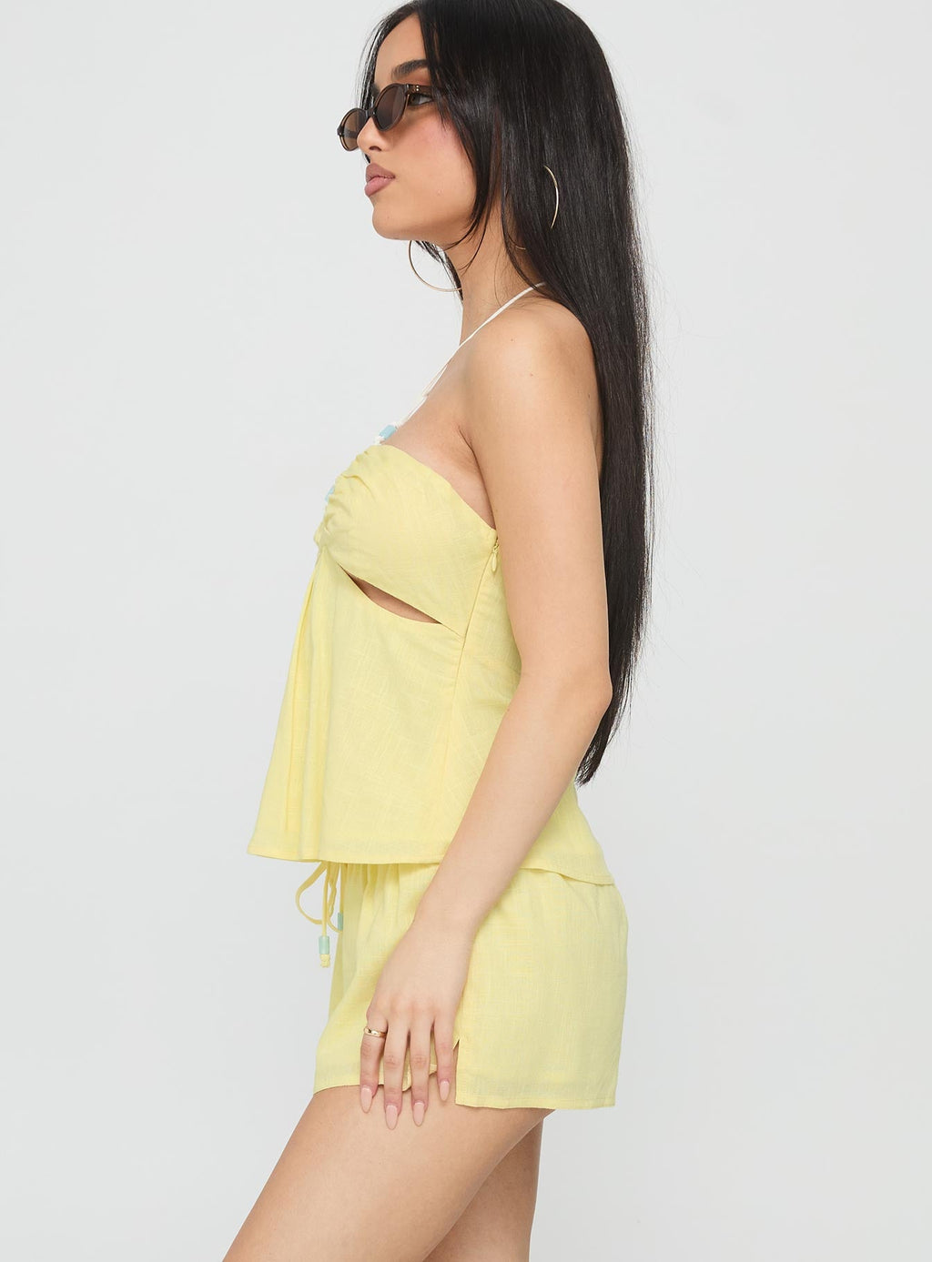 Lissone Tie Neck Set Yellow