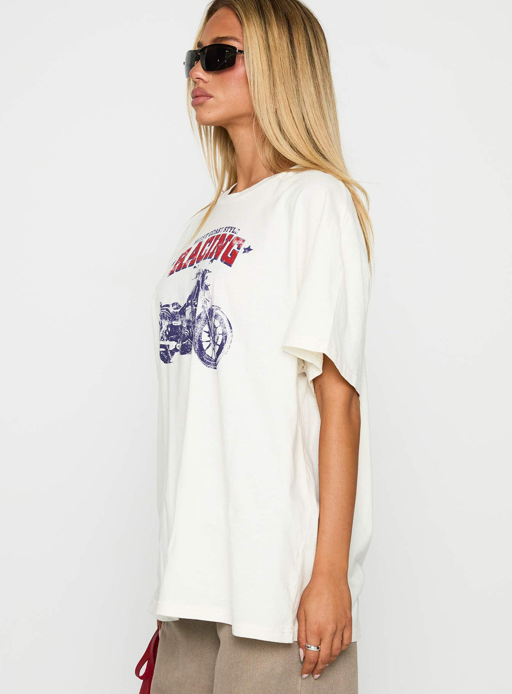 West Coast Style Oversized Tee White