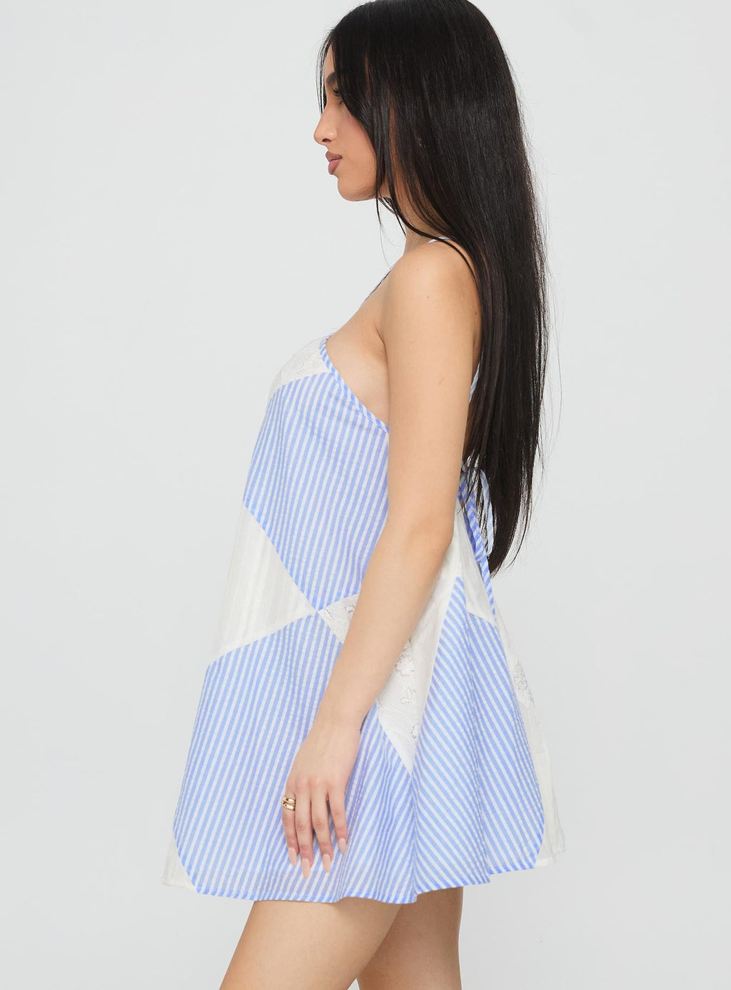 Rivena Arrowhead Mini Dress Blue / White