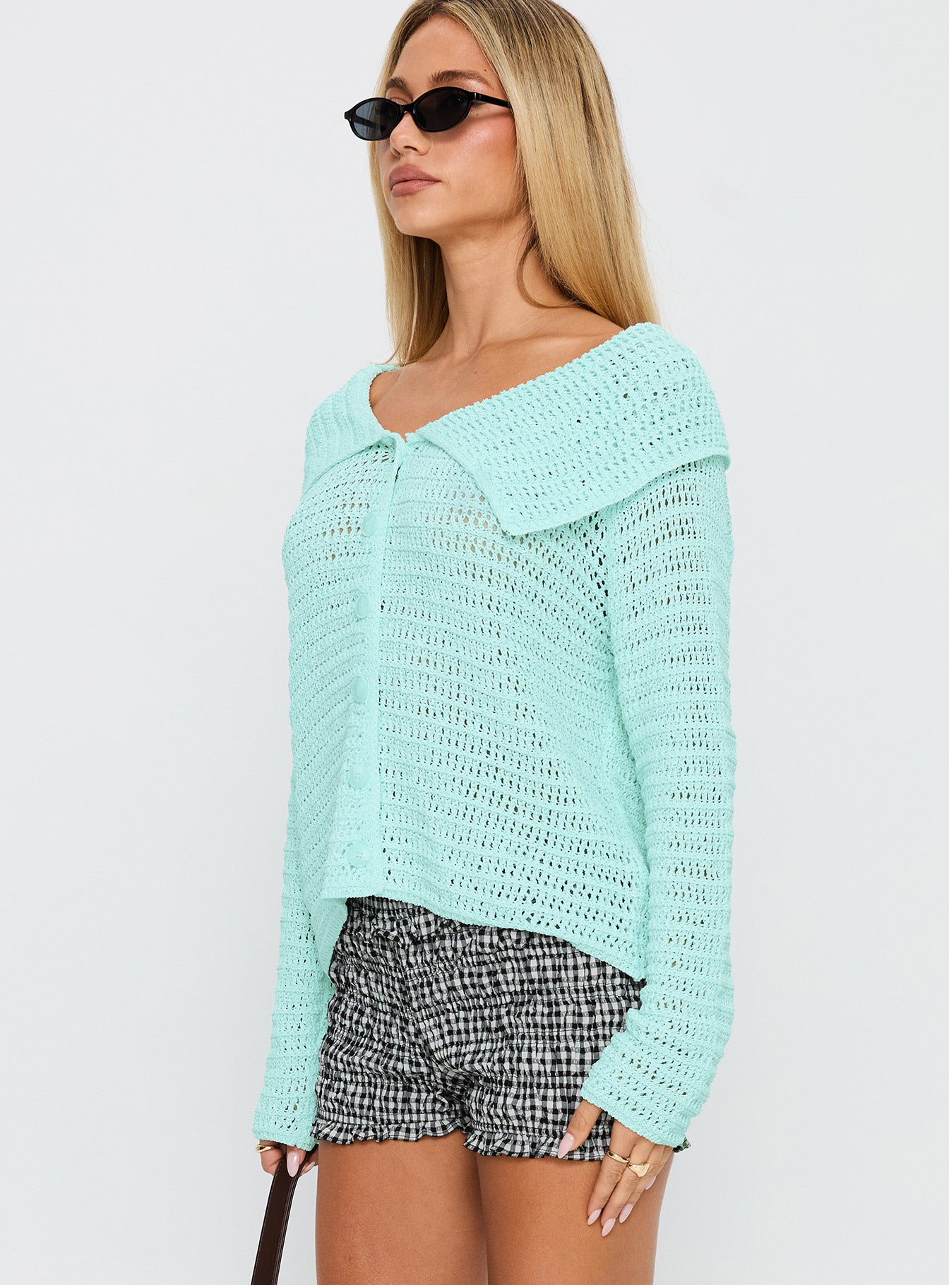 Tuscon Crochet Sweater Blue