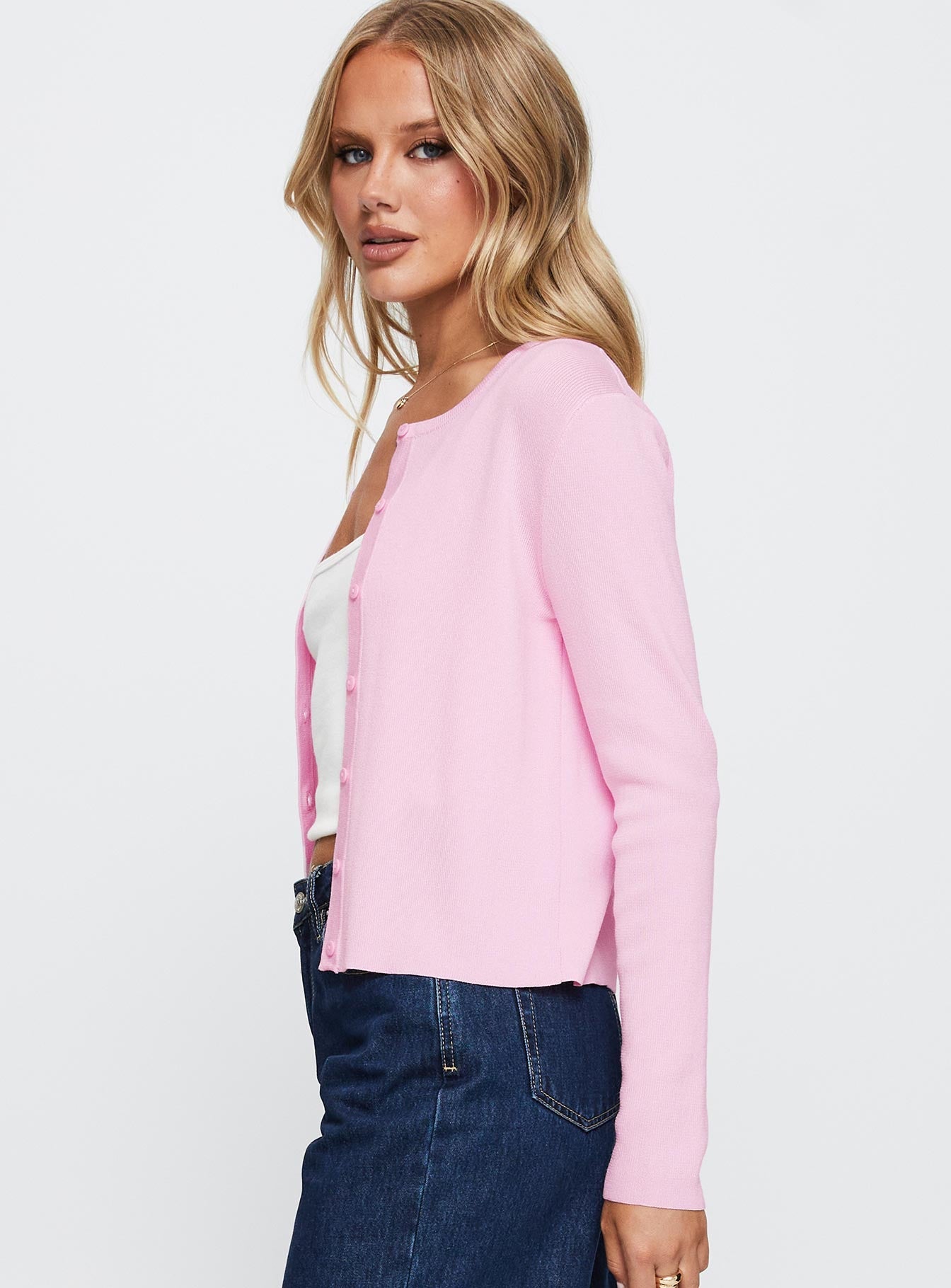 Old Burlington Knit Cardigan Pink