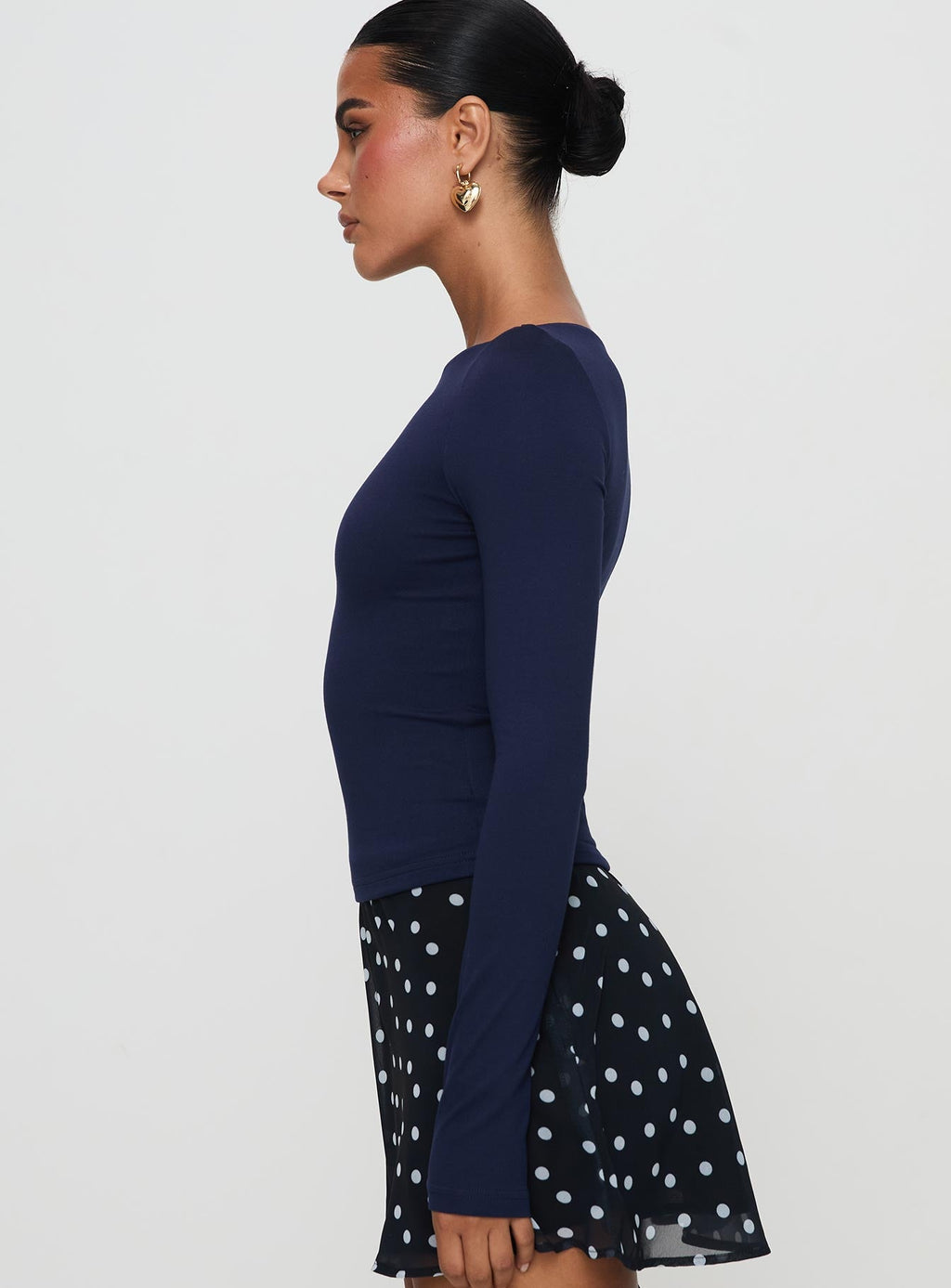Nikoli Long Sleeve Top Navy