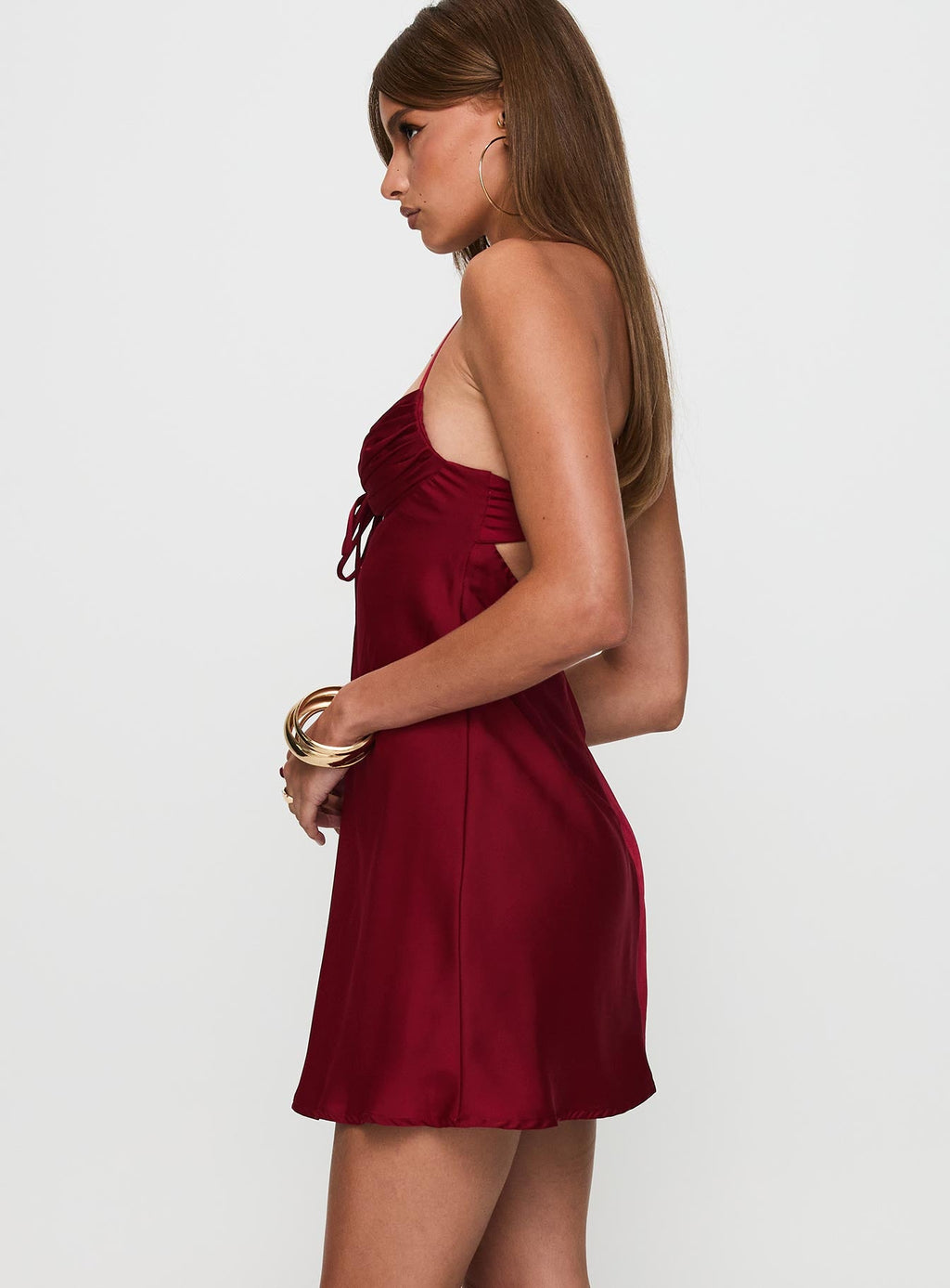Glendon Mini Dress Burgundy
