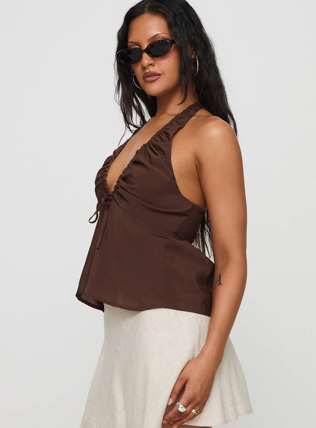 Gadot Halter Top Brown