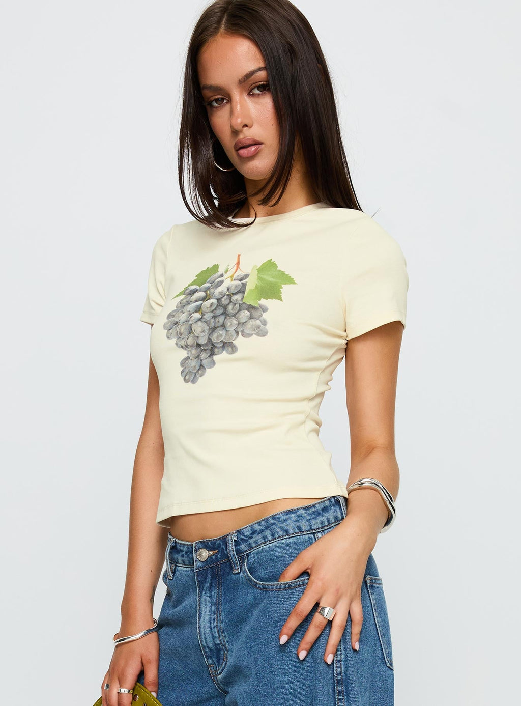 Grapejuice Graphic Top Cream