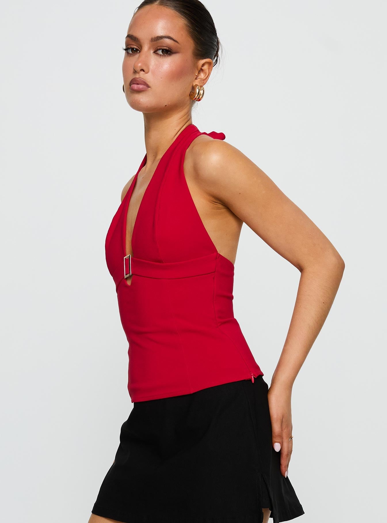 In Your Life Halter Top Red