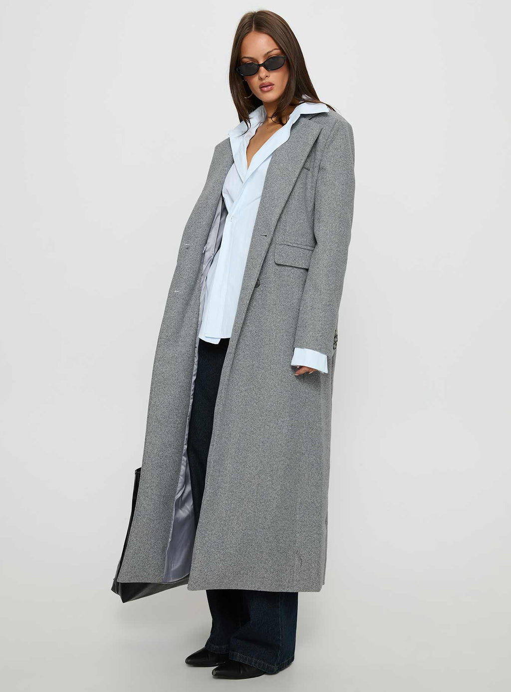 Lovergirl Longline Coat Grey
