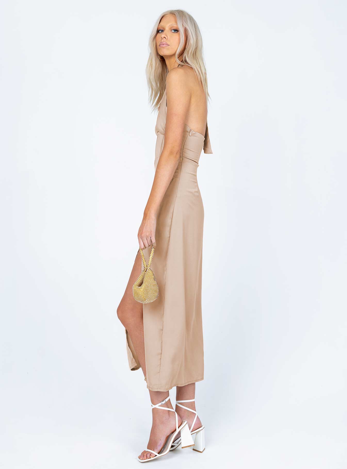 Lovie Midi Dress Beige