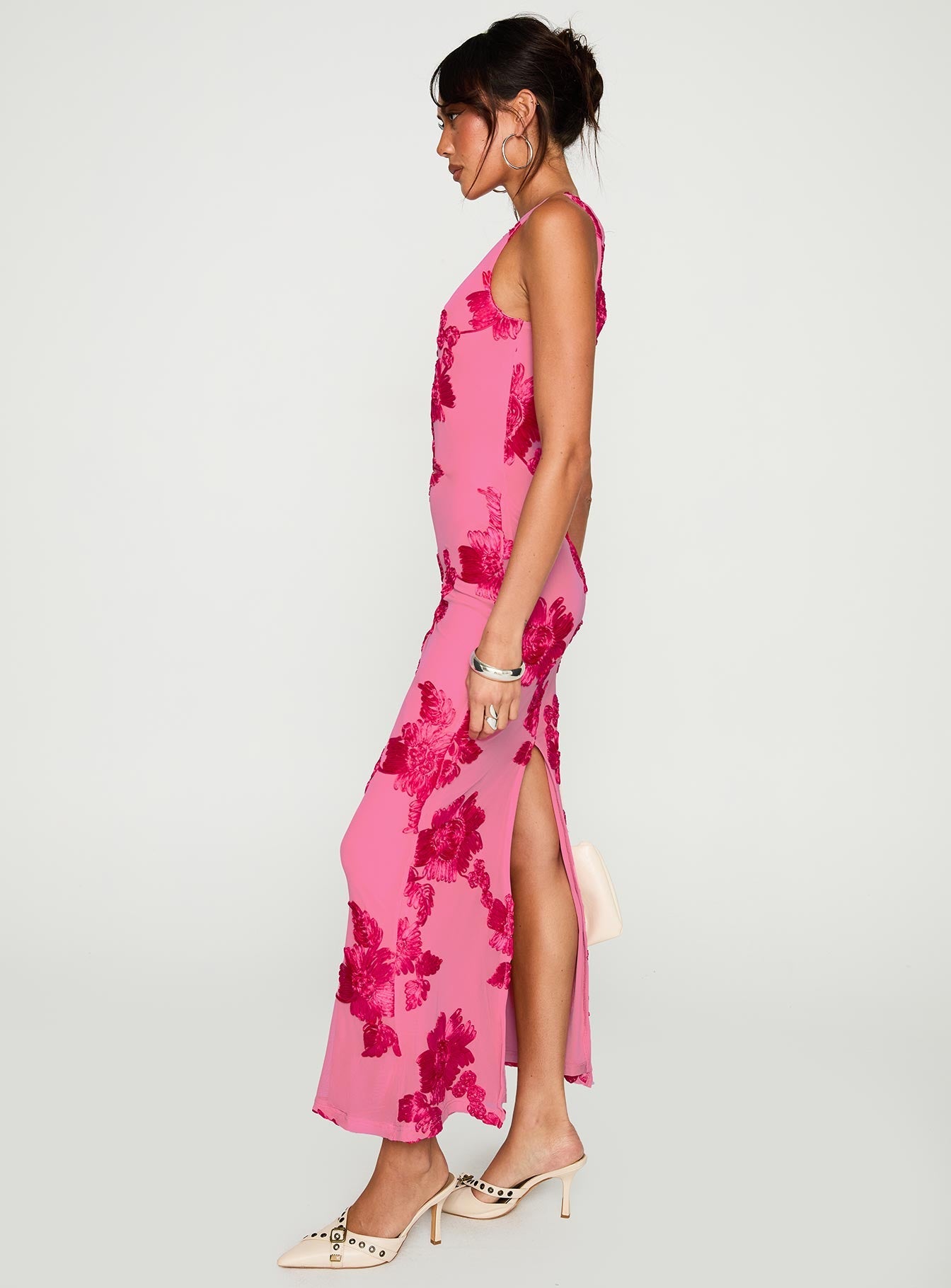 Fionna Floral Maxi Dress Pink