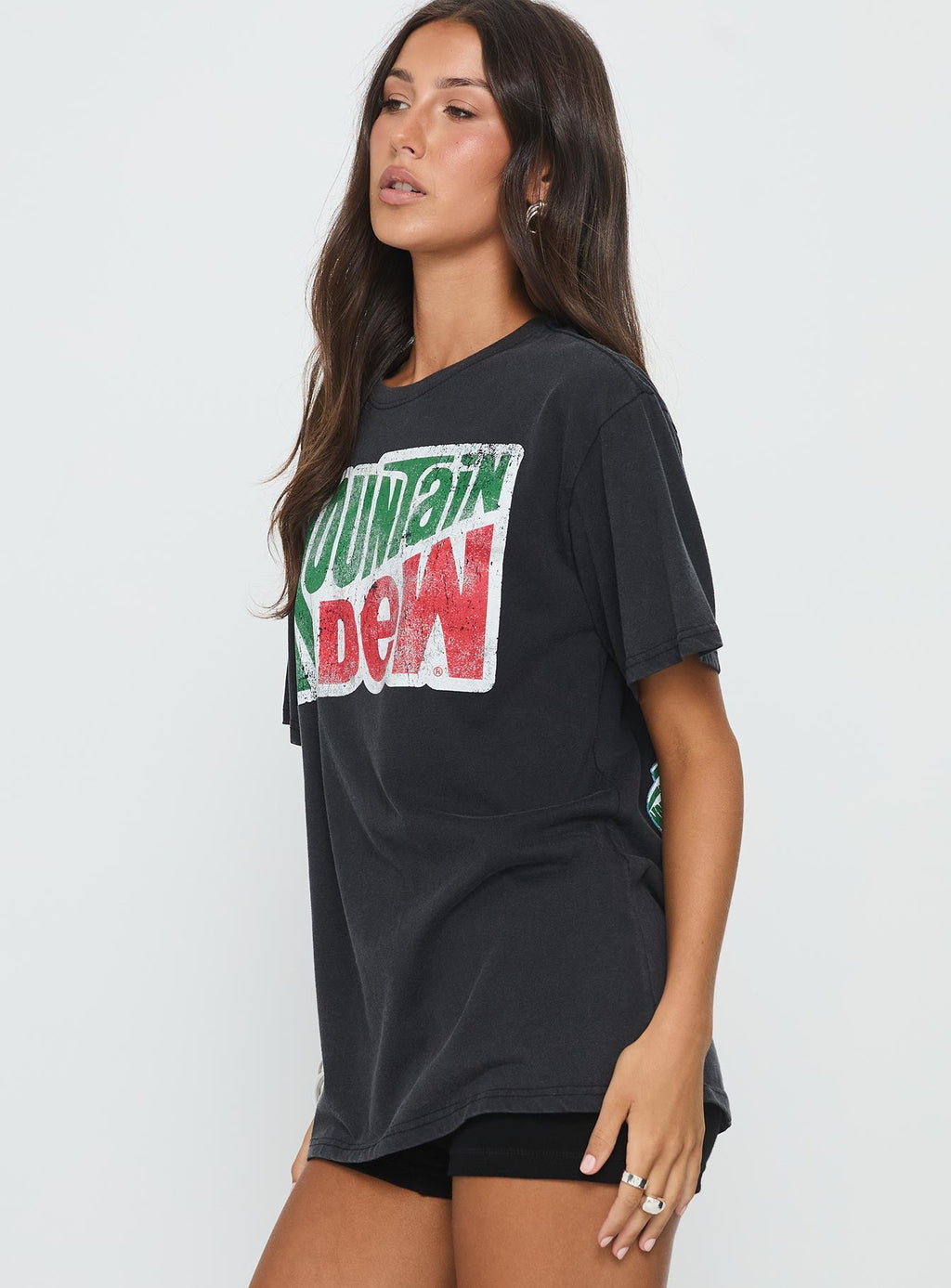 Mountain Dew Oversized Graphic Tee Black