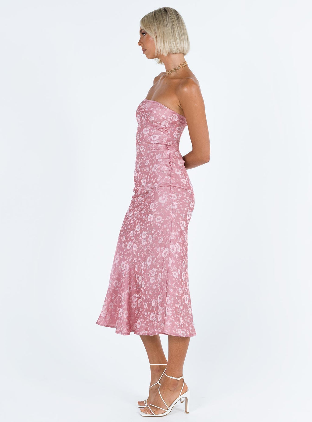 Salvin Strapless Maxi Dress Pink