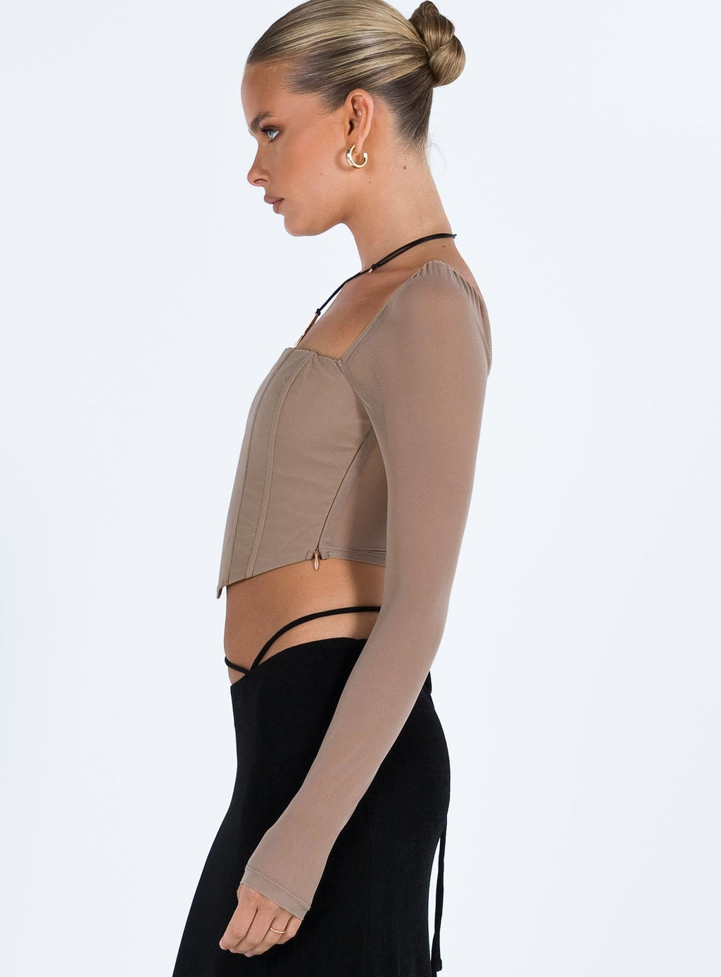 Beverly Long Sleeve Top Beige