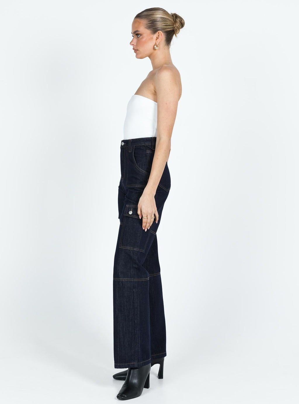 Whitaker Cargo Jeans Dark Denim