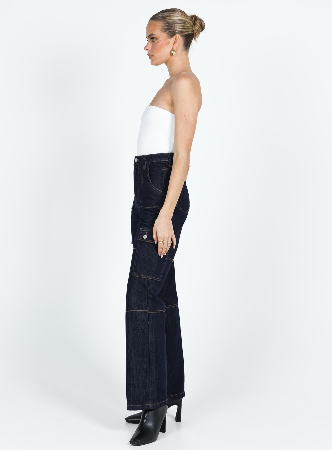 Whitaker Cargo Jeans Dark Denim