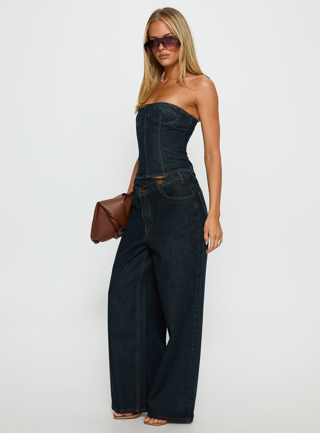 Blue Crush Low Rise Wide Leg Jeans Indigo