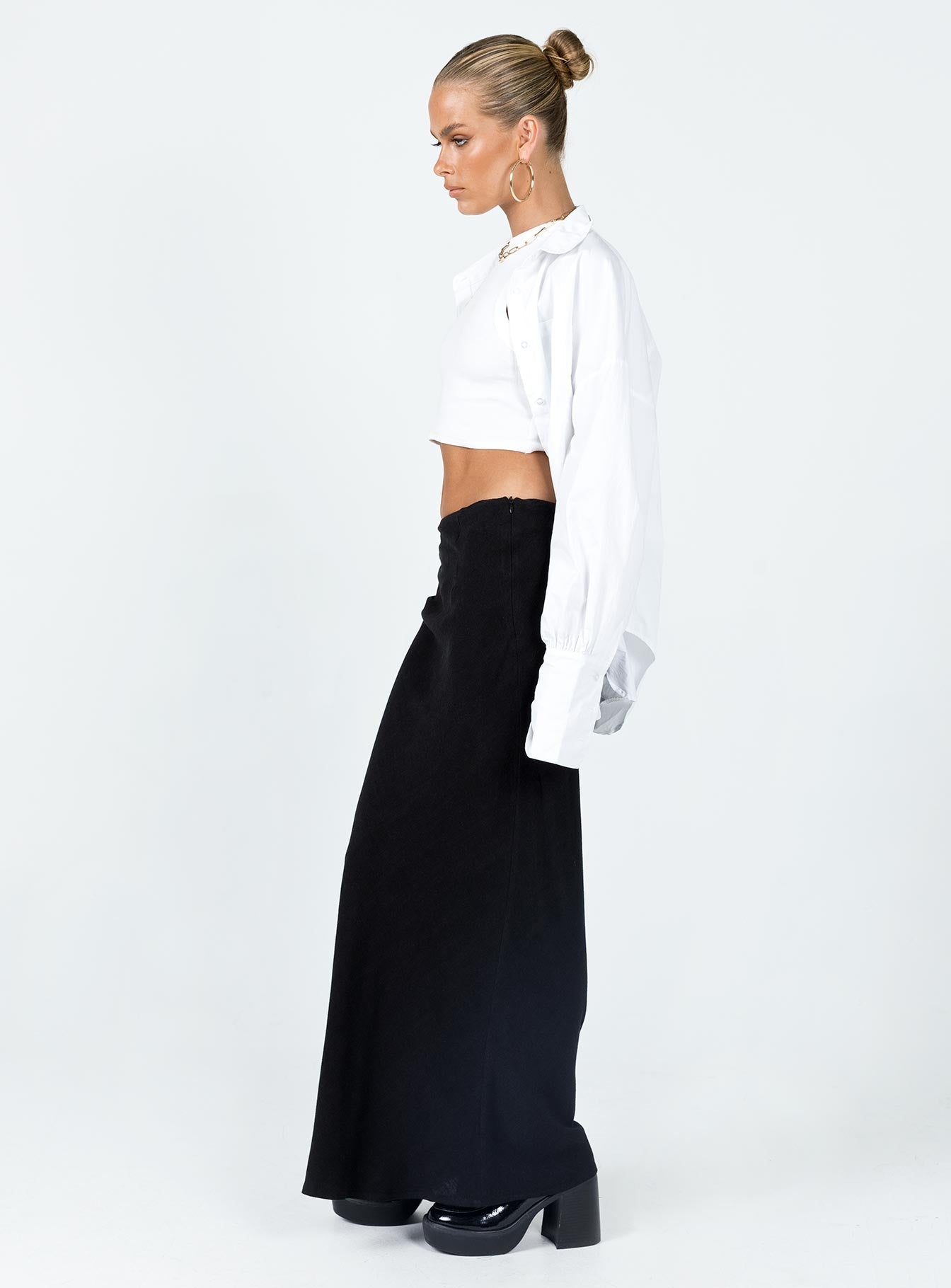 Jodie Maxi Skirt Black Petite