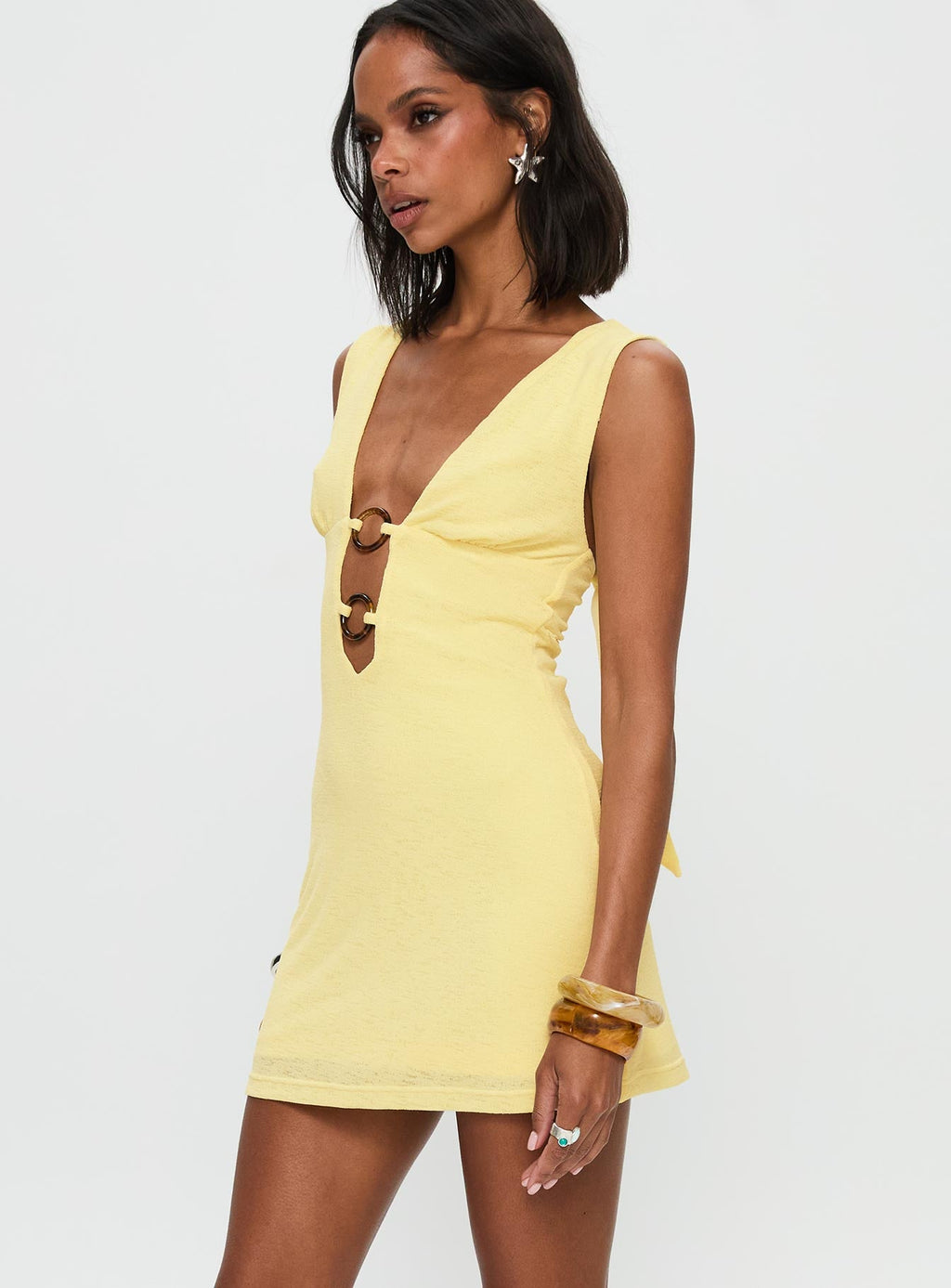 Steward Mini Dress Lemon