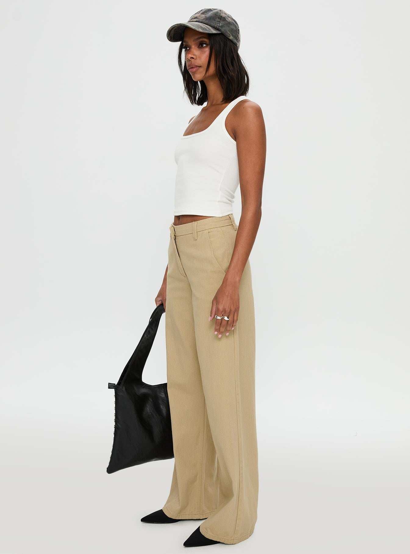 Latitude High Rise Wide Leg Pants Beige