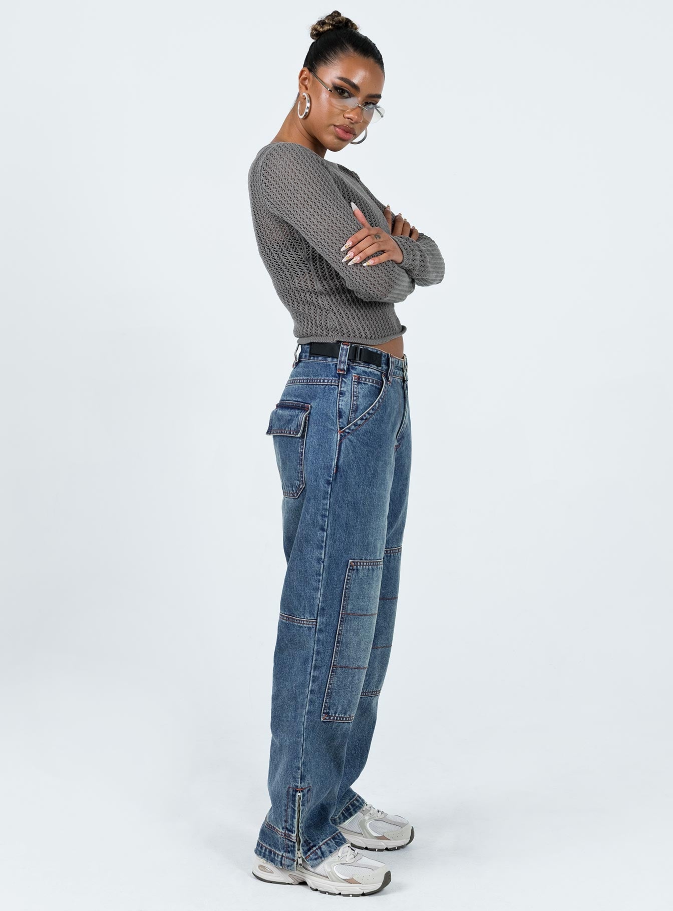 Tein Low Waist Jeans Dark Denim