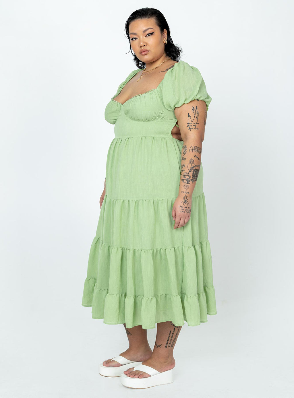 Danny Midi Dress Green Curve