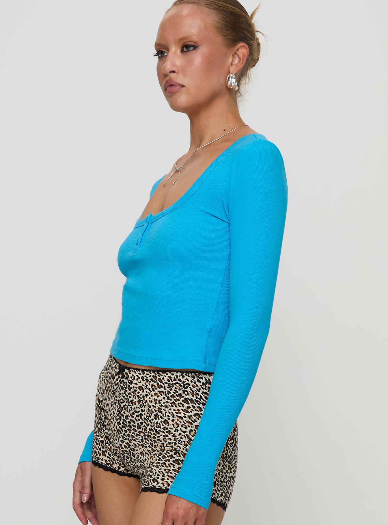 Daphine Long Sleeve Top Blue