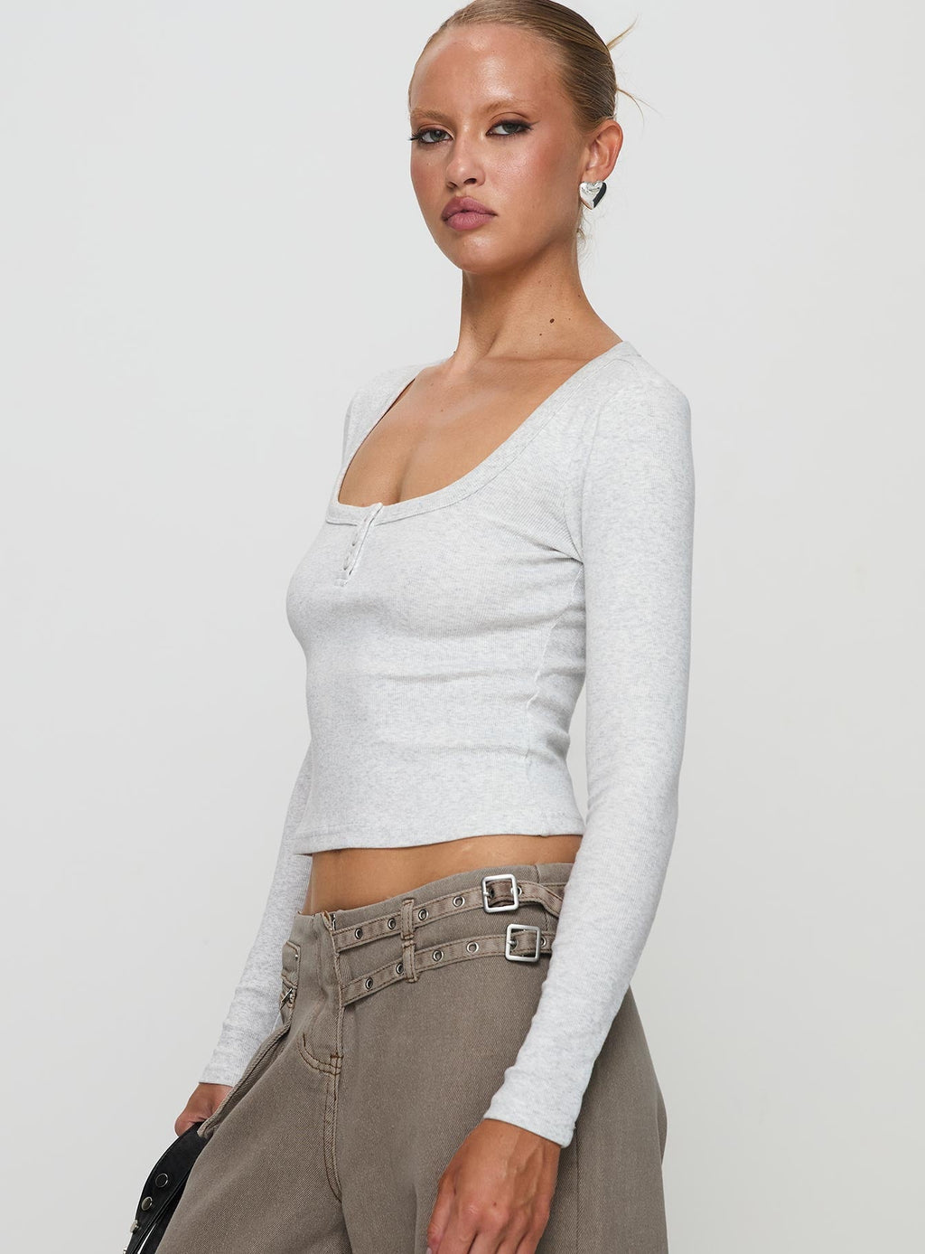 Daphine Long Sleeve Top Grey