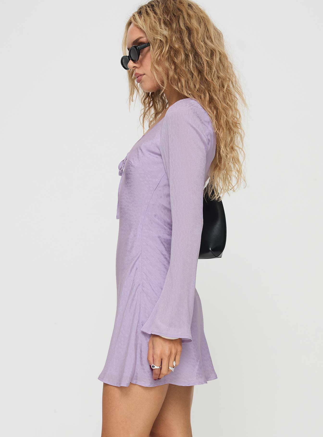 Sorrento Long Sleeve Mini Dress Purple