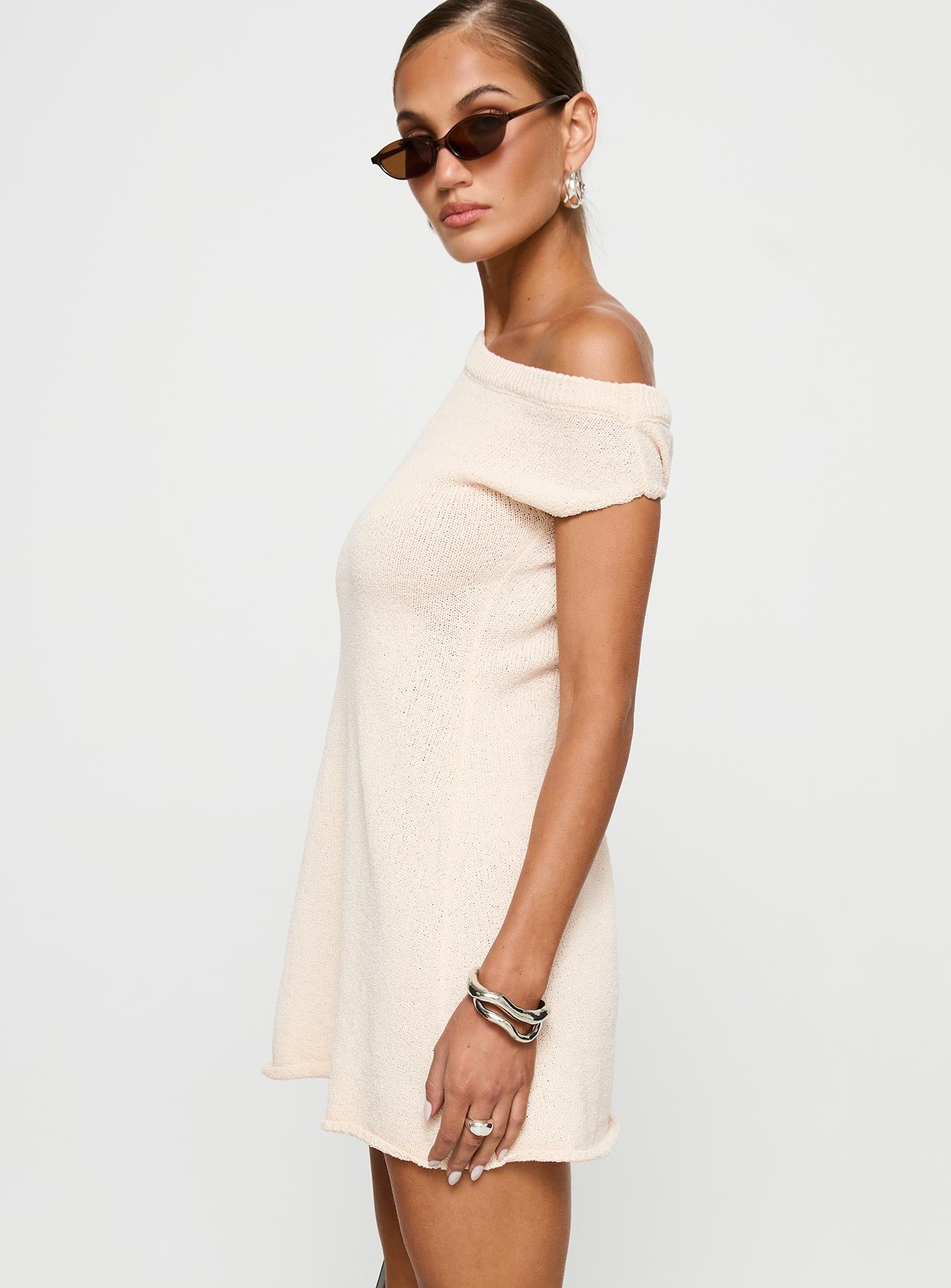 Liberation Off The Shoulder Mini Dress White