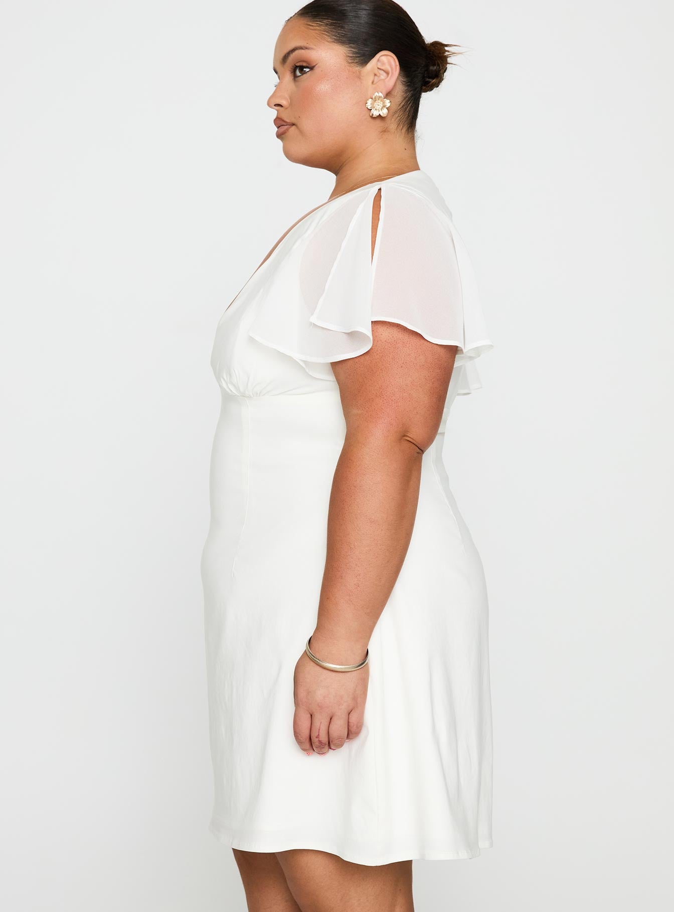 Florie Corset Mini Dress White Curve