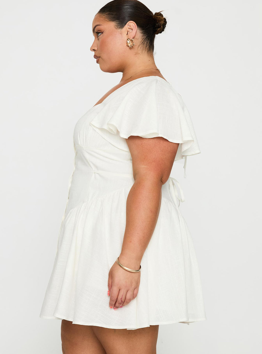 Forever More Mini Dress White Curve