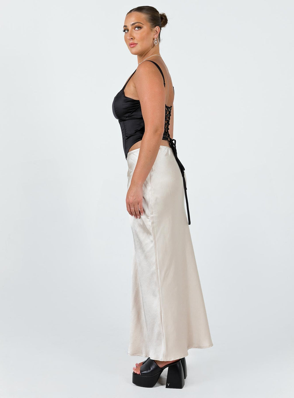 Haley Maxi Skirt Champagne