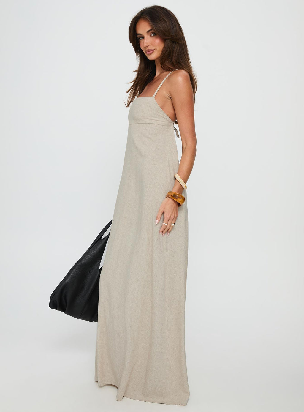 Solie Tie Back Maxi Dress Natural