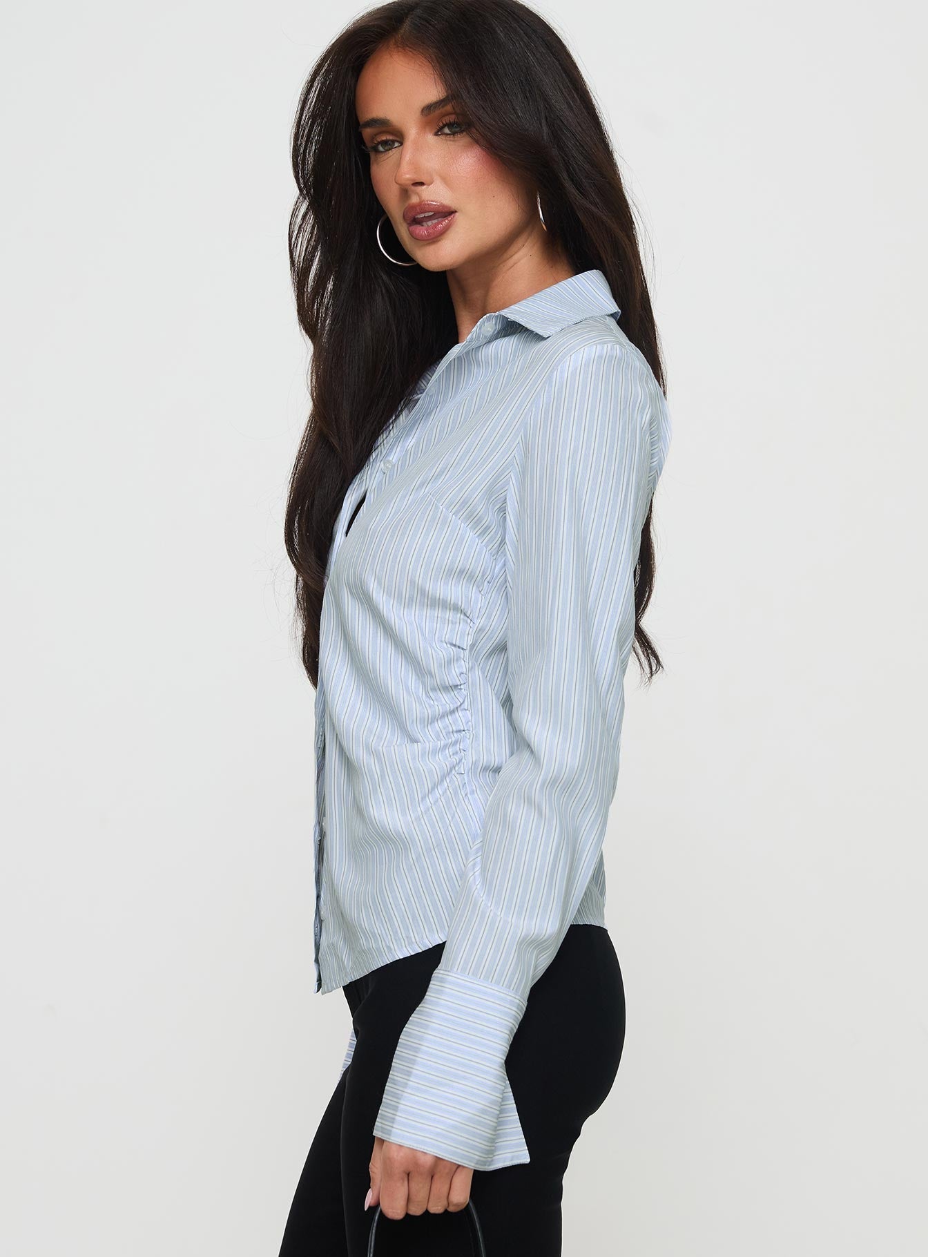 Rush Hour Long Sleeve Top Blue Stripe