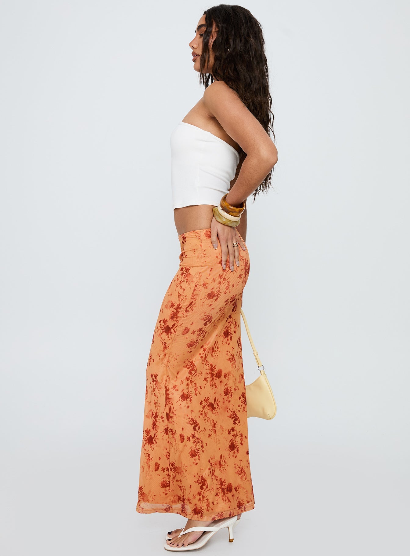 Shepherd Maxi Skirt Orange Multi