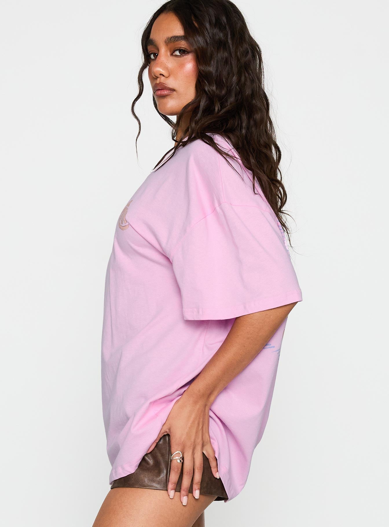 Sardines Please Oversized Tee Pink