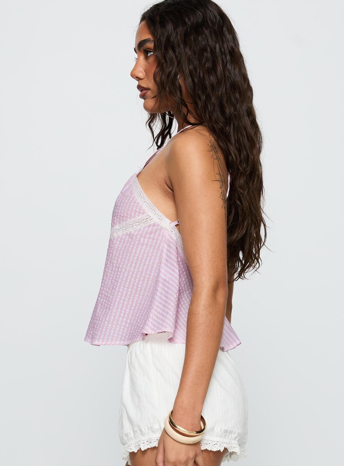 Jezabele Halter Top Pink Stripe