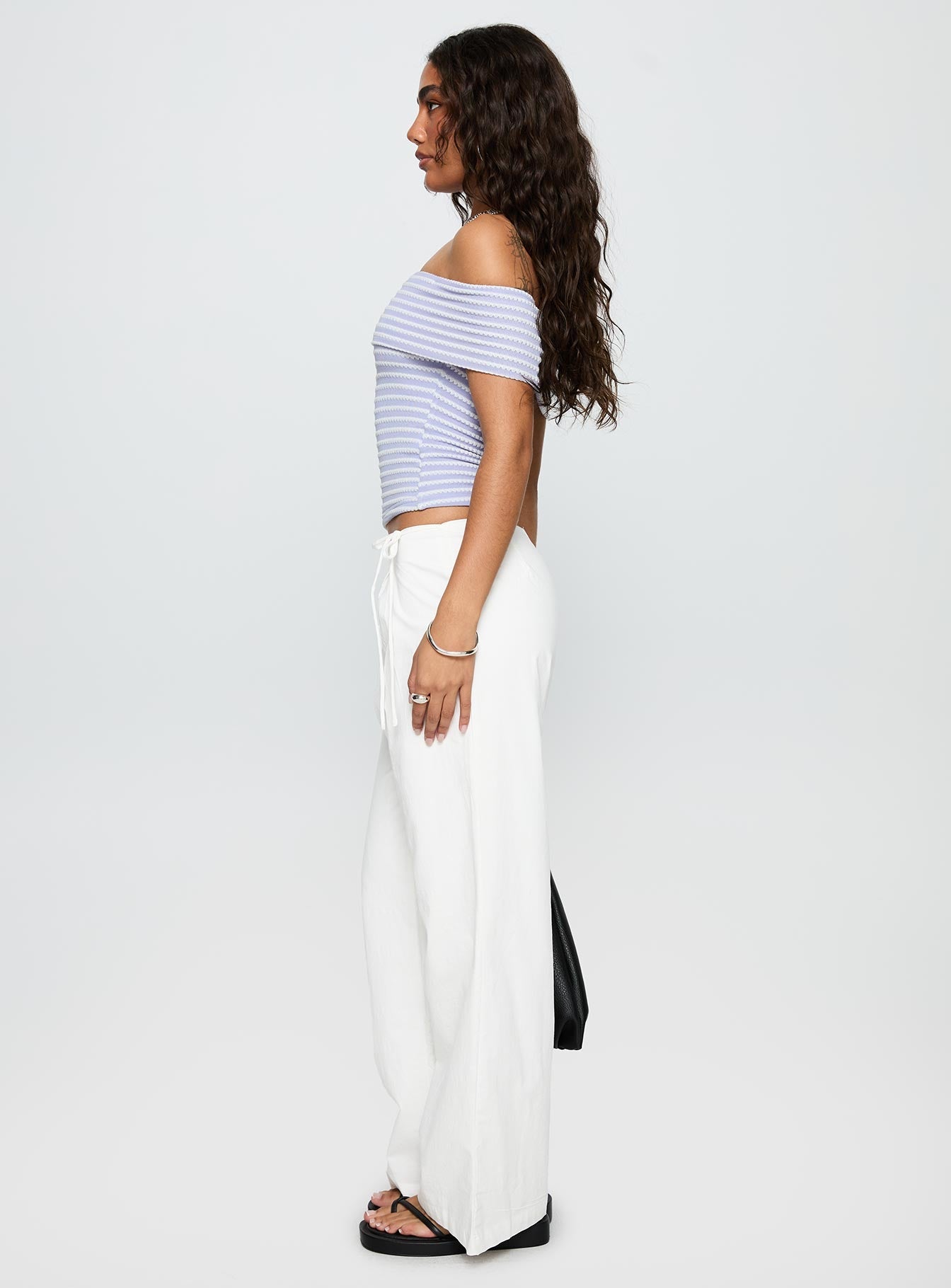 Leyah Tie Side Pants White