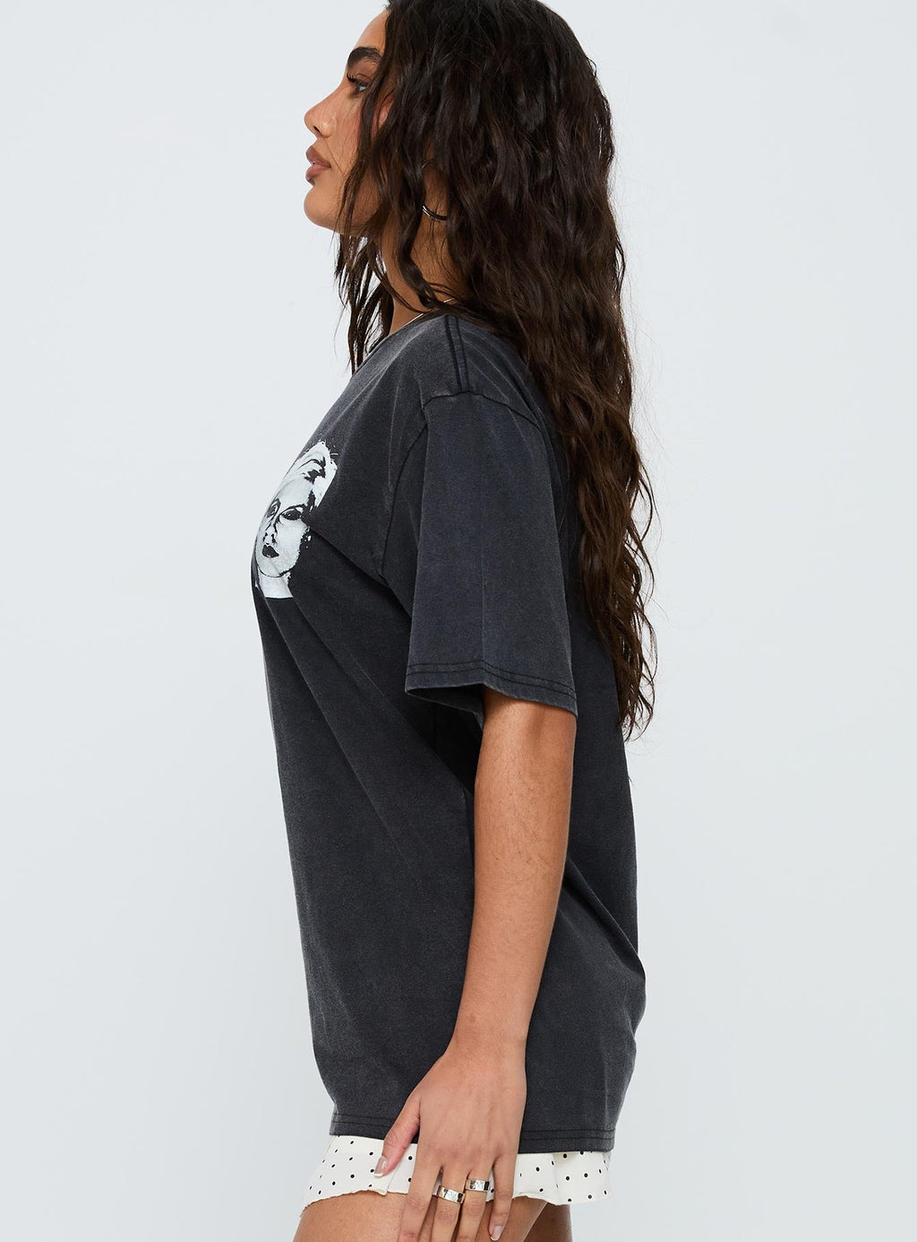 Blondie Vintage Oversized Graphic Tee Black