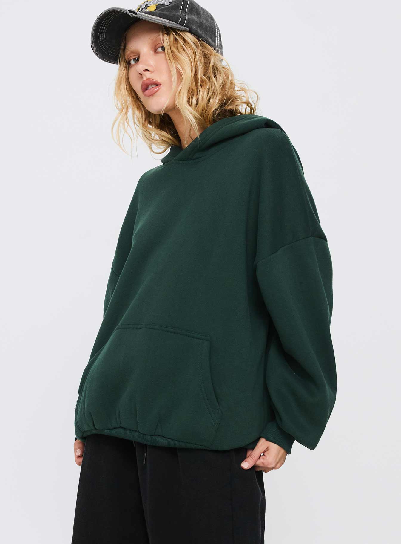 Good Luck Graphic Hoodie Green / Blue