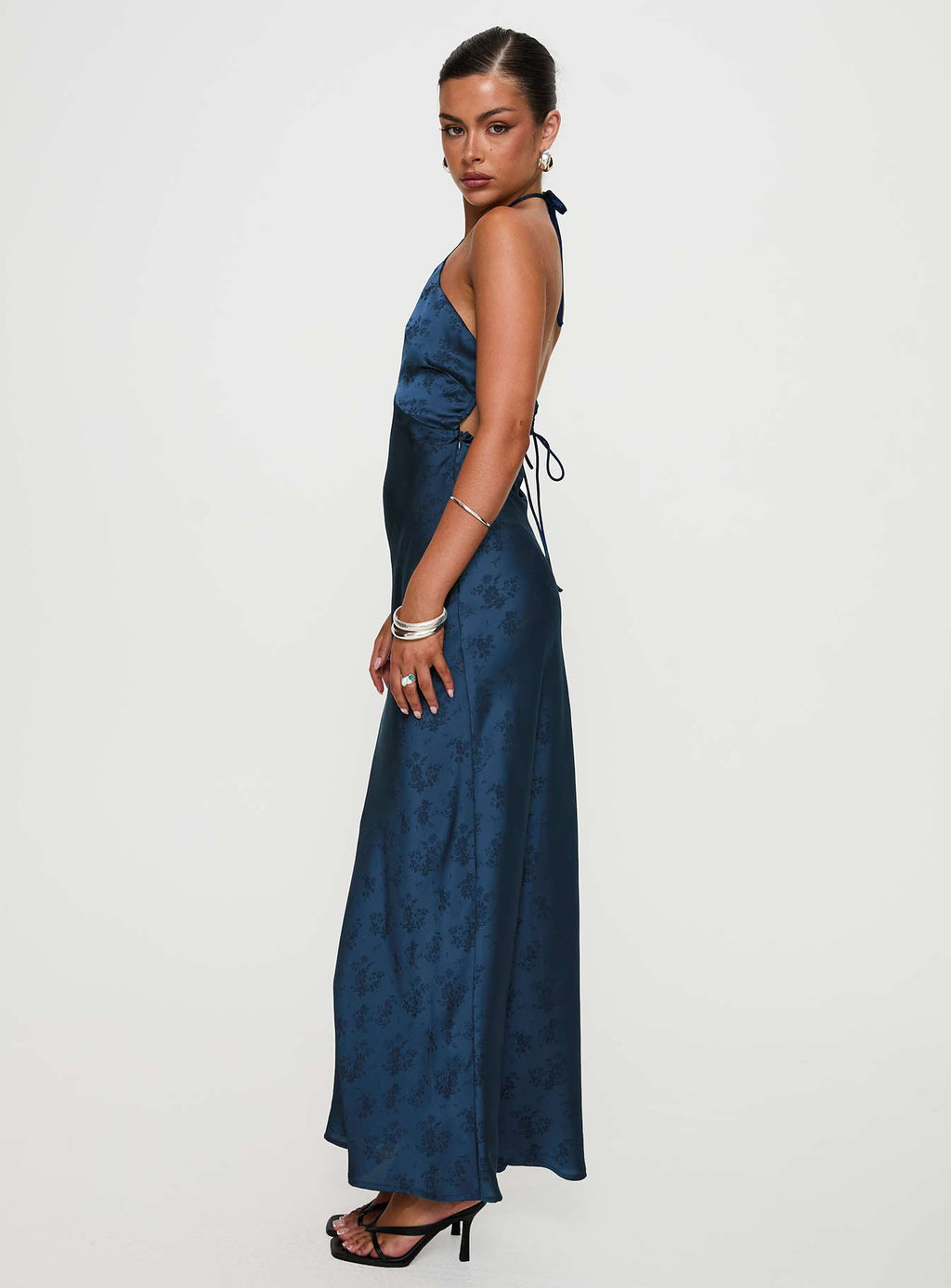 Limosina Halter Maxi Dress Navy