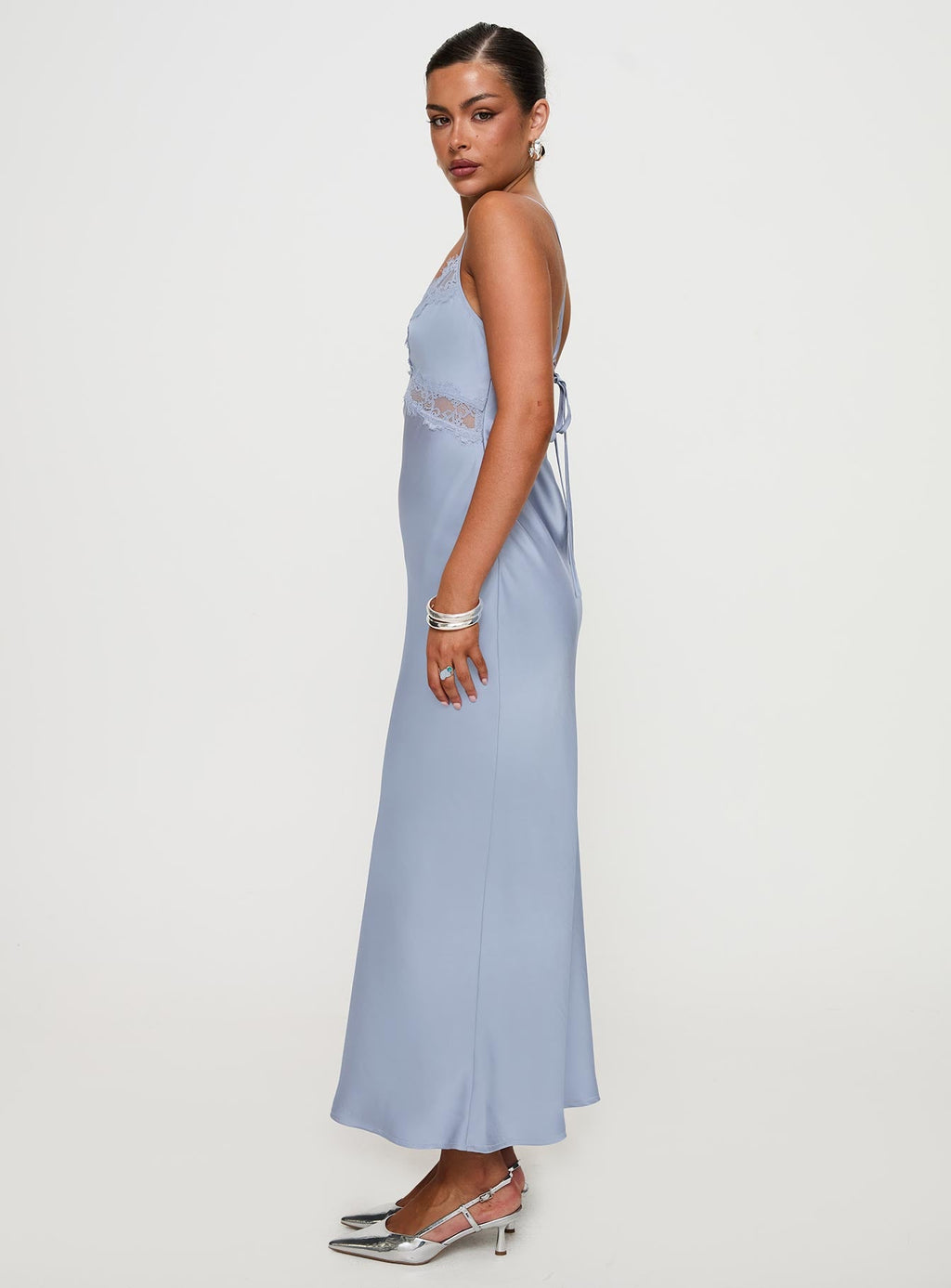 Treasure Bias Cut Maxi Dress Blue