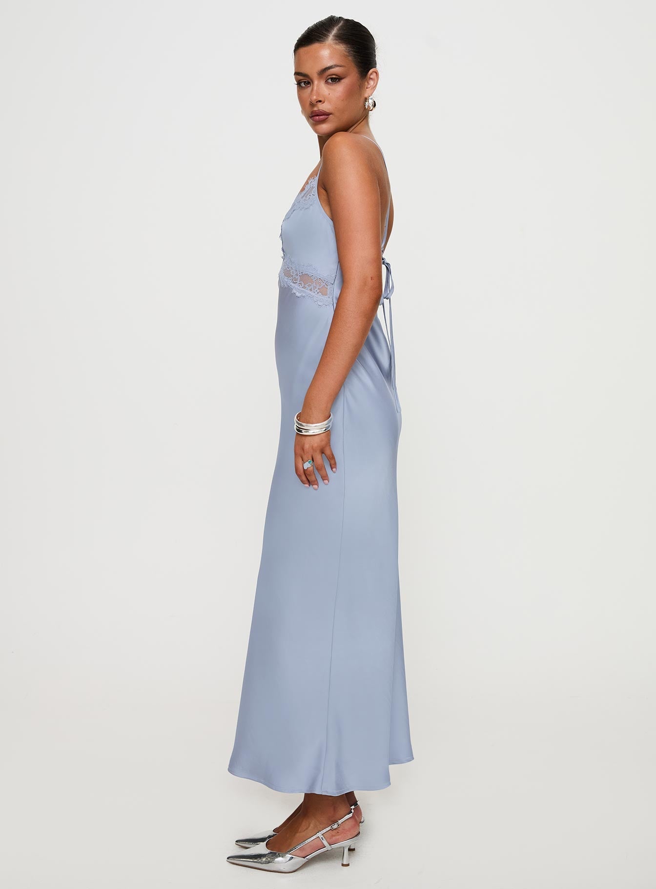 Treasure Bias Cut Maxi Dress Blue