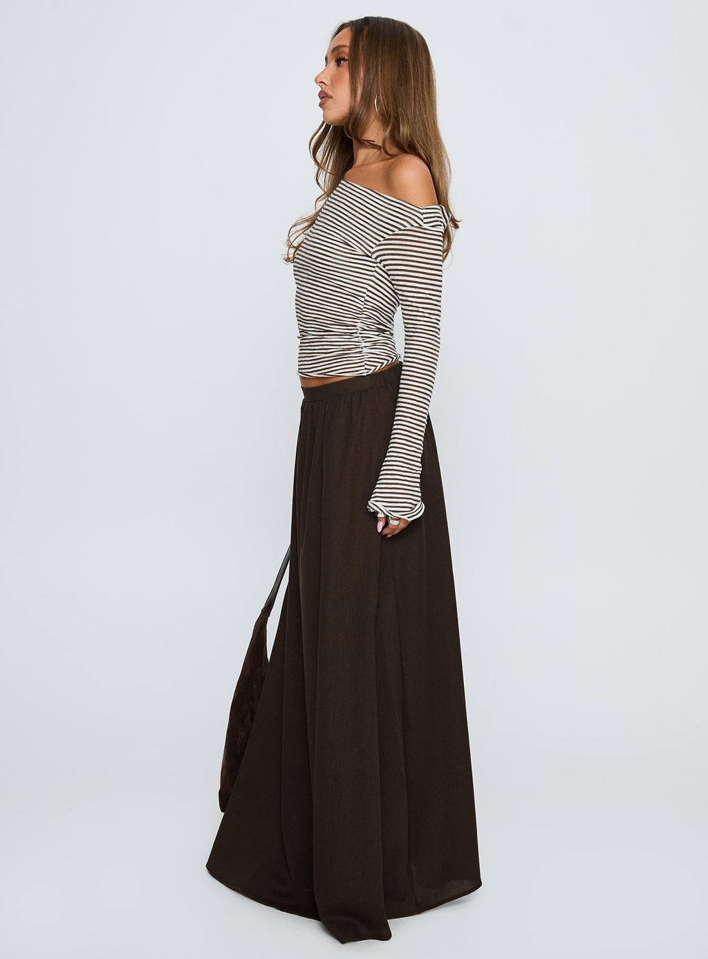 Hallee Maxi Skirt Brown