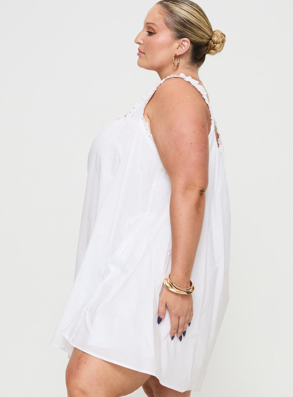 Swing Mini Dress White Curve